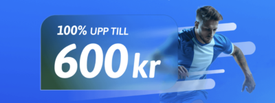 100% i bonus på din första insättning upp till 600 kr.