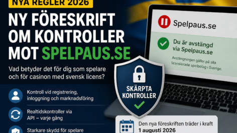 Ny föreskrift om kontroller mot Spelpaus.se